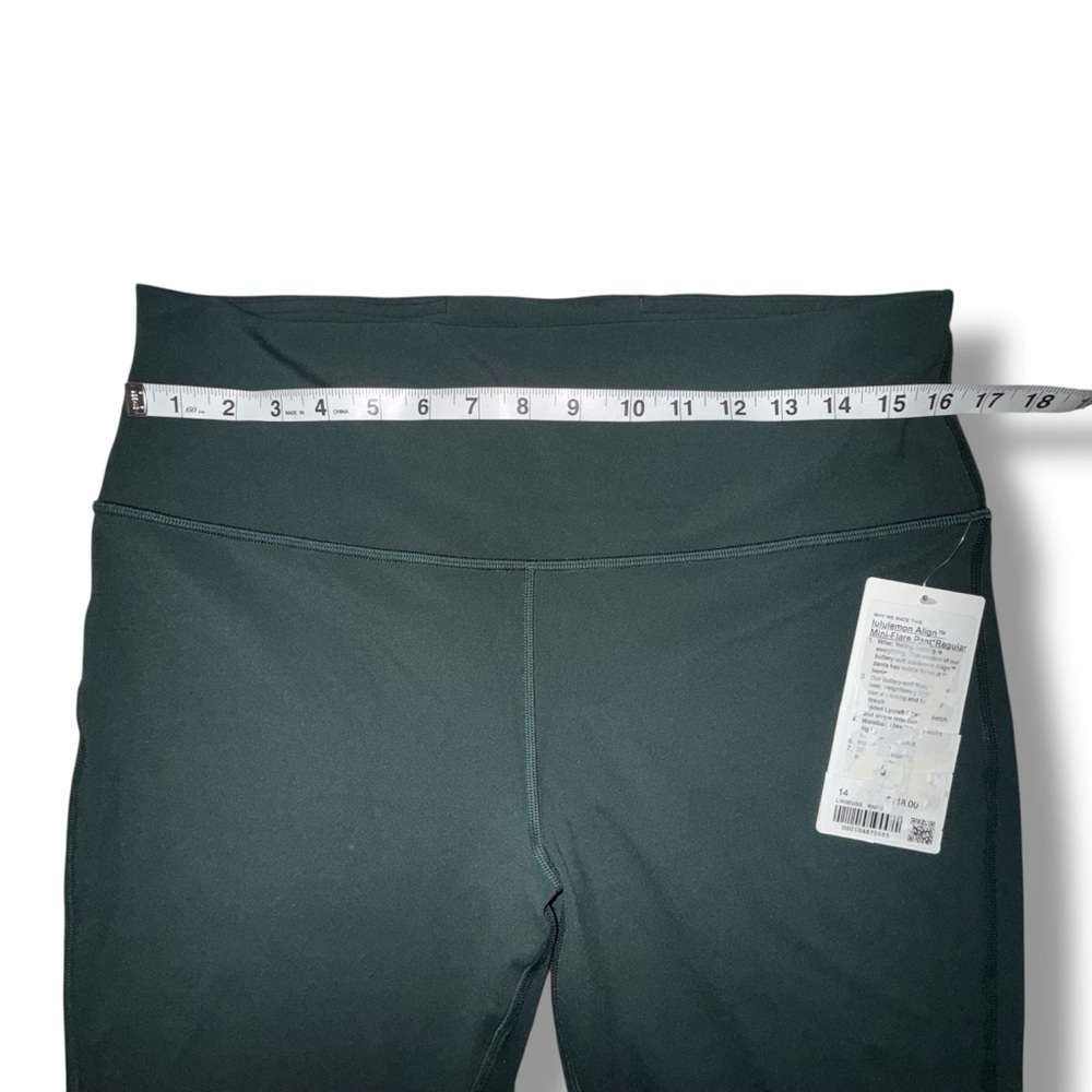 LULULEMON Align Mini Flare Leggings *Regular - Rainforest Green 30” Length Sz 14 - Picture 9 of 13
